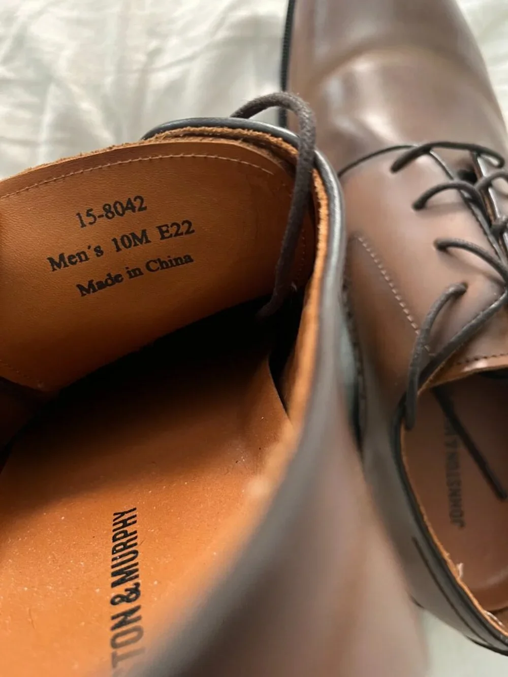 Johnston & Murphy Ronan Plain Toe Full Grain Dress Shoes